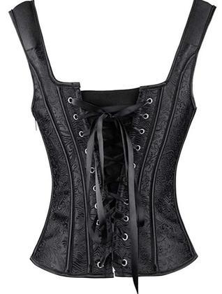 Imagem de Corpete Corset Espartilho Overbust Cores Alça Zíper Vintage
