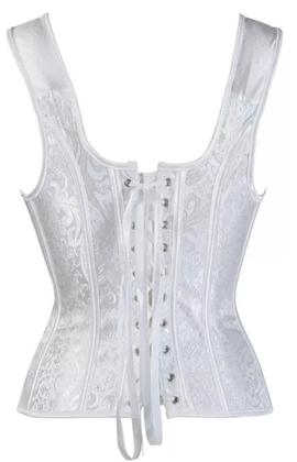 Imagem de Corpete Corset Espartilho Overbust Cores Alça Zíper Vintage