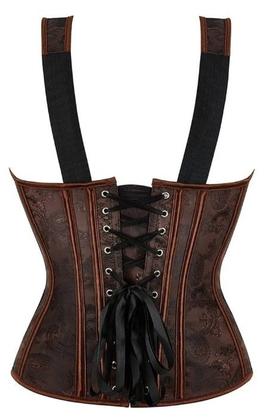Imagem de Corpete Corset Espartilho Overbust Cores Alça Zíper Vintage