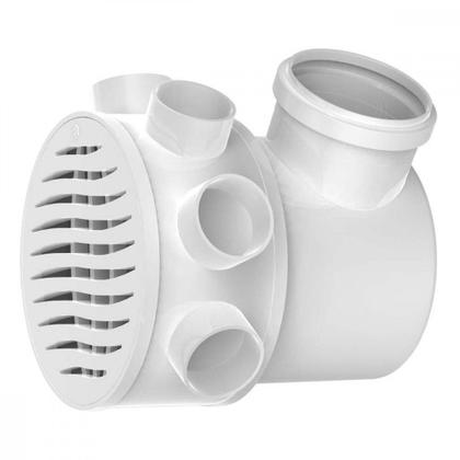 Imagem de Corpo Caixa Sifonada Tigre 10 X 14 X 50 Redonda Com Grelha Girafacil 5 Entradas  27038158