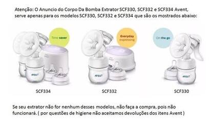 Imagem de Corpo Da Bomba Extrator Scf330, Scf332 E Scf334 Avent