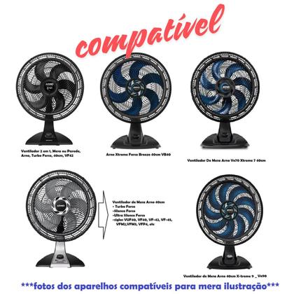 Imagem de Corpo Tampa Traseira do Motor Ventilador Arno Silence Force 40cm