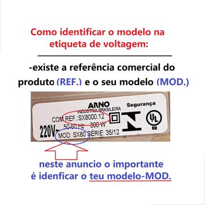 Imagem de Corpo Tampa Traseira do Motor Ventilador Arno Silence Force 40cm