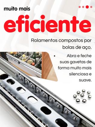 Imagem de Corrediça Gaveta Trilho Telescópico LIGHT 250MM (25CM) PAR