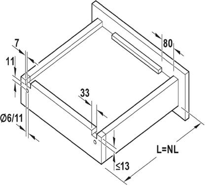 Imagem de Corrediça Oculta Com Amortecedor Hafele DT 130 270 a 550mm 30 kg Total