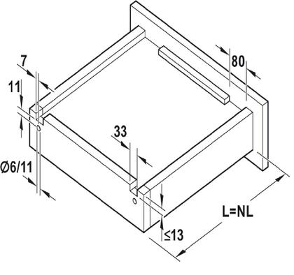 Imagem de Corrediça Oculta Com Amortecedor Hafele DT 130 270  a 550mm 30 kg Total