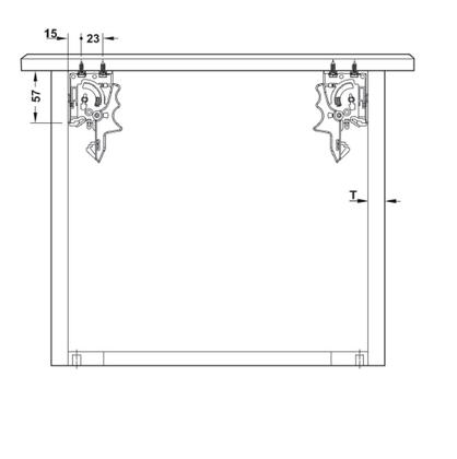 Imagem de Corrediça Oculta Com Pusch Open Hafele GT2 300  a 550mm