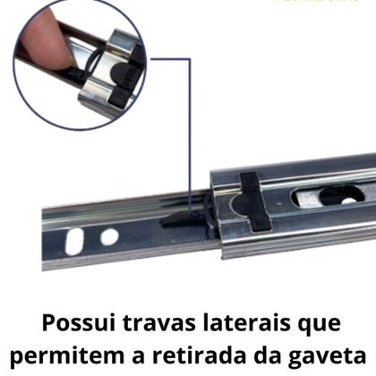 Imagem de Corrediça Telescópica 25CM/30CM/35CM/40CM/45CM/50CM trilho de gaveta LIGHT p/ móveis