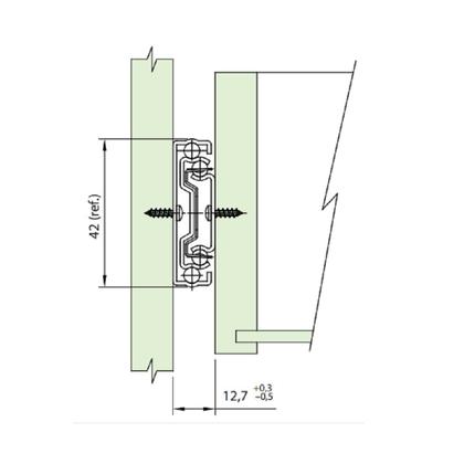 Imagem de Corrediça Telescópica Larga ZA 400mm (30Kg) Zincada FGVTN