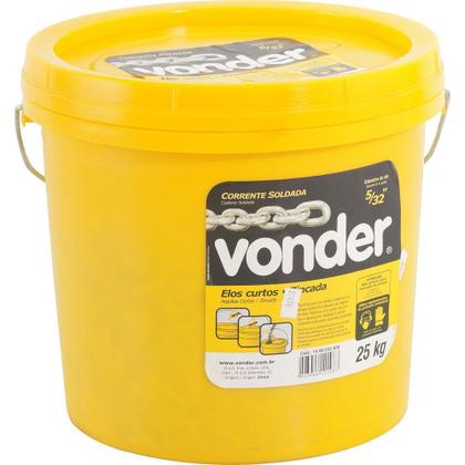 Imagem de Corrente 1/4 Curta Zincada Balde Plástico Com 25 Kg Vonder