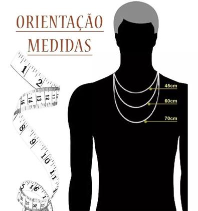 Imagem de Corrente 8mm Masculina Ouro 18k Grumet Grossa 70cm Original