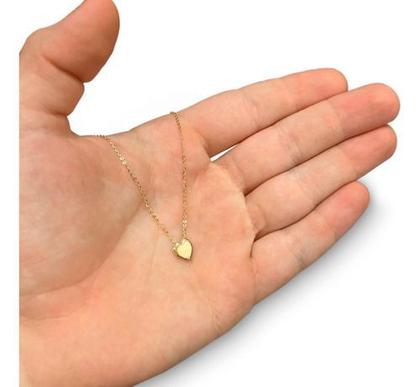 Imagem de Corrente Bailarina 45cm de Ouro 18k com Pingente Coração Colar Cordão Gargantilha Feminina
