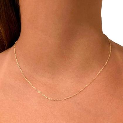 Imagem de Corrente Bailarina de Ouro 18k 45cm Cordão Colar Gargantilha Feminina