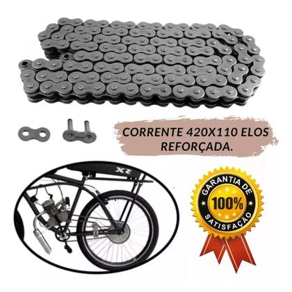 Imagem de Corrente Bike Motorizada Moskito 80cc Rcc Reforçada 420h