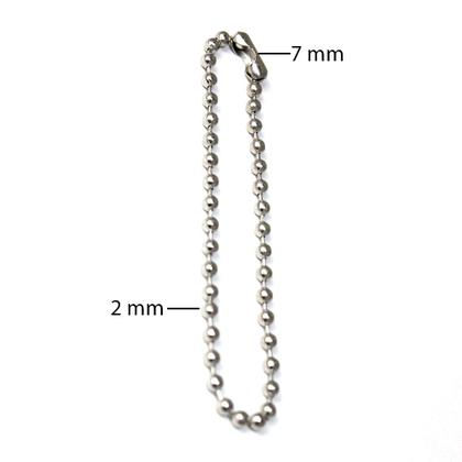 Imagem de Corrente Bolinha Na Cor Prata Com 500 Unidades Para Colar 
