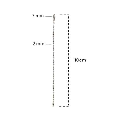 Imagem de Corrente Bolinha Na Cor Prata Com 500 Unidades Para Colar 