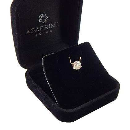 Imagem de Corrente Colar Cordão Com Ponto de Luz 6mm Em Ouro Branco 18k