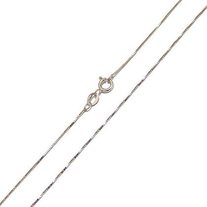 Imagem de Corrente Colar Cordão Com Ponto de Luz 6mm Em Ouro Branco 18k