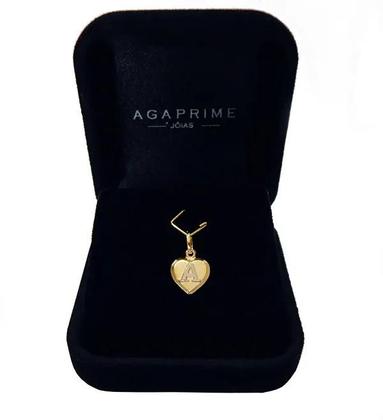 Imagem de Corrente Colar Cordão Feminina com Pingente Letra Nome Ouro 18k 40cm