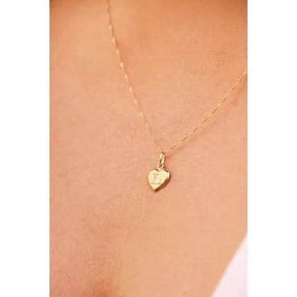 Imagem de Corrente Colar Cordão Feminina com Pingente Letra Nome Ouro 18k 40cm