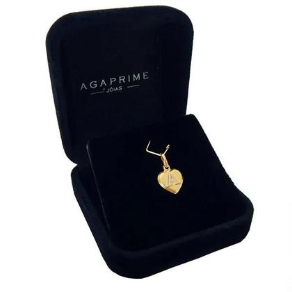 Imagem de Corrente Colar Cordão Feminina com Pingente Letra Nome Ouro 18k 40cm