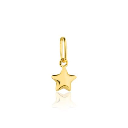 Imagem de Corrente Colar Cordão Feminino Com Pingente Estrela Mini Ouro 18k