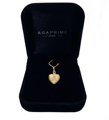 Imagem de Corrente Colar Cordão Feminino Com Pingente Letra Nome Ouro 18k 50cm