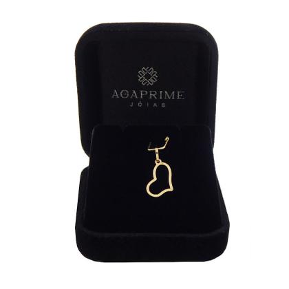 Imagem de Corrente Colar Cordão Veneziana Com Pingente Coração Ouro 18k