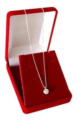 Imagem de Corrente Colar Feminina Veneziana Prata 925 com Ponto De Luz