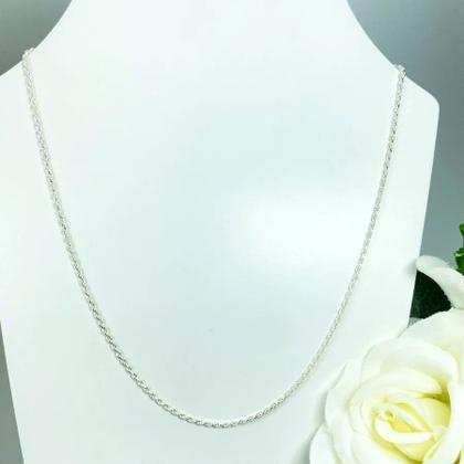 Imagem de Corrente Colar Feminino Cordão Baiano Prata Maciça 925 45cm