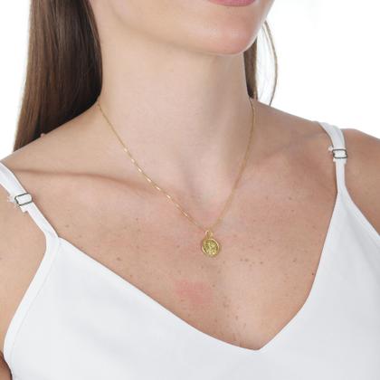 Imagem de Corrente Com Pingente Medalha São José Ouro Amarelo 18 Kl
