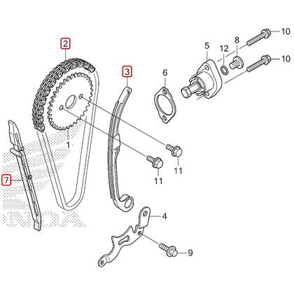 Imagem de Corrente Comando, Tensor, Guia Titan 150, Fan 125 09 á 18