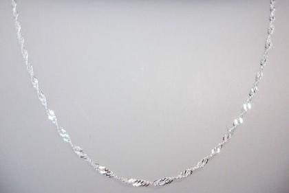 Imagem de Corrente Cordão Colar Singapura Em Prata 925 Italiana 45 Cm