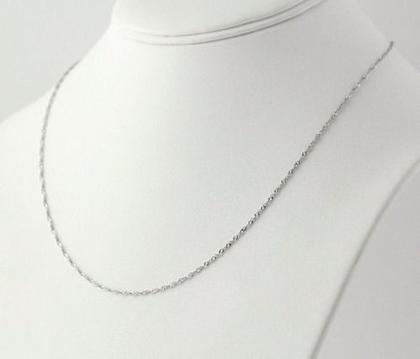 Imagem de Corrente Cordão Colar Singapura Em Prata 925 Italiana 45 Cm