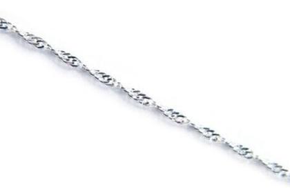 Imagem de Corrente Cordão Colar Singapura Em Prata 925 Italiana 45 Cm