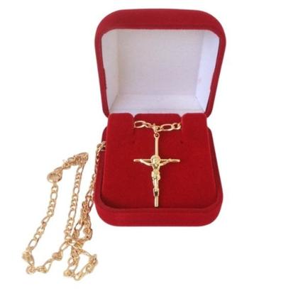 Imagem de Corrente cordão infantil menino cruz crucifixo folheado