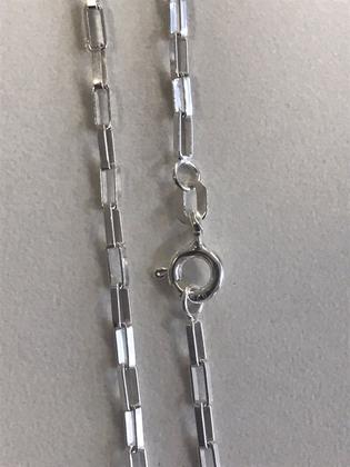 Imagem de Corrente Cordão Masculino Bloco 60cm Cruz AG925