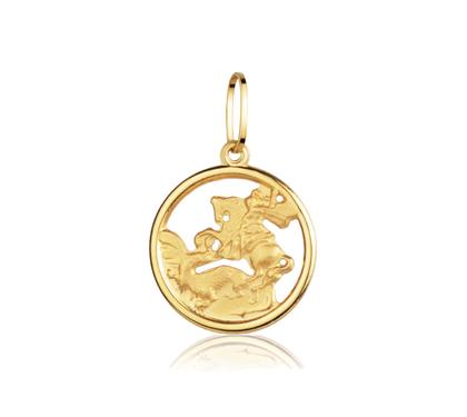 Imagem de Corrente Cordão Masculino Com Pingente São Jorge Ouro 18k