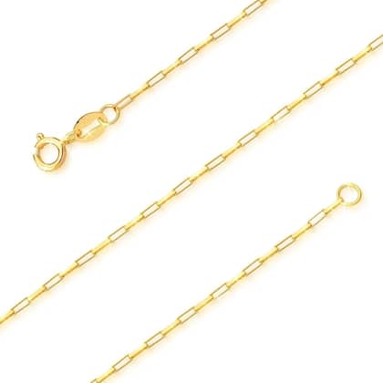 Imagem de Corrente Cordão Masculino Maciço  60cm Ouro 18k