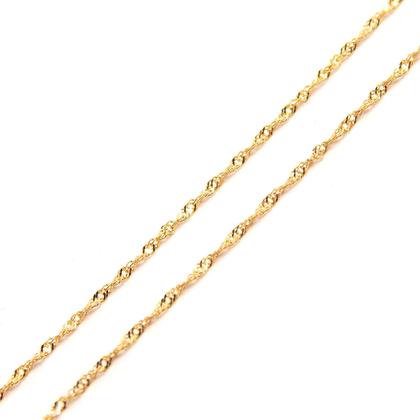 Imagem de Corrente Cordão Singapura Com Pingente Cruz Palito 2 Cores Ouro 18k