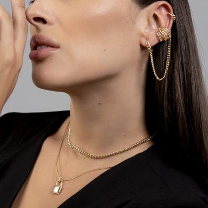 Imagem de Corrente dourada Feminina Ouro Banhado Zarpellon 45cm