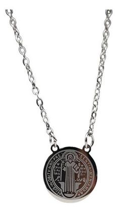 Imagem de Corrente Escapulário Medalha São Bento De Aço Inoxidável