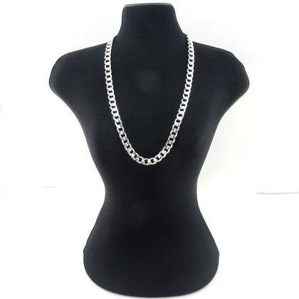 Imagem de Corrente Feminina 45cm 7mm Largura Folheada Prata Cr353