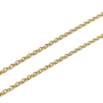 Imagem de Corrente Feminina de Ouro 18k 45cm Meia Corda Cordão Colar Gargantilha Elo Trabalhado
