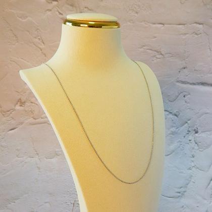 Imagem de Corrente Feminina Portuguesa Maciça Diamantada Em Ouro Branco 18k 1,50mm