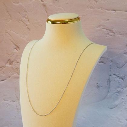 Imagem de Corrente Feminina Portuguesa Maciça Diamantada Em Ouro Branco 18k 1,50mm