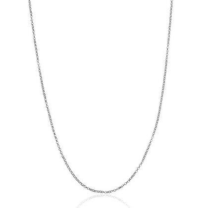 Imagem de Corrente Feminina Portuguesa Maciça Diamantada Em Ouro Branco 18k 1,50mm