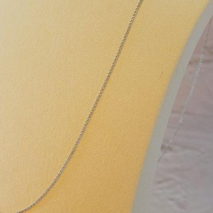 Imagem de Corrente Feminina Portuguesa Maciça Diamantada Em Ouro Branco 18k 1,50mm