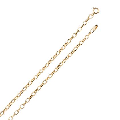 Imagem de Corrente Feminina Portuguesa Oval Em Ouro 18k 40 cm