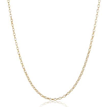 Imagem de Corrente Feminina Portuguesa Oval Em Ouro 18k 40 cm